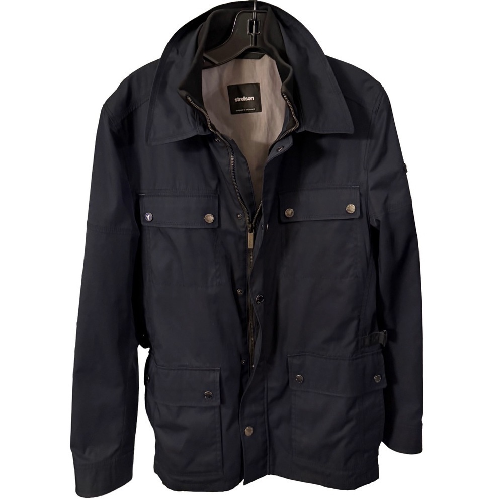 Strellson Switzerland Men’s Utility Jacket Navy Blue Zip Up $620 US 38(M)EU48